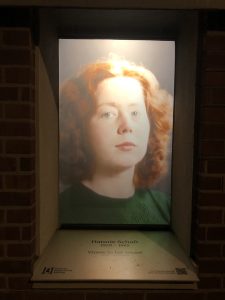 Cel van de Koepel Haarlem, gezien vanaf buiten bij nacht.