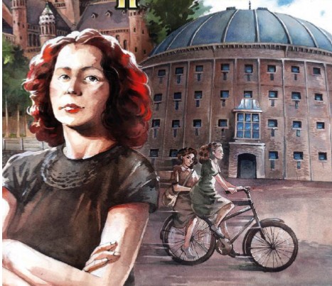 Hannie Schaft in de Graphic Novel "De sirenen van Haarlem"